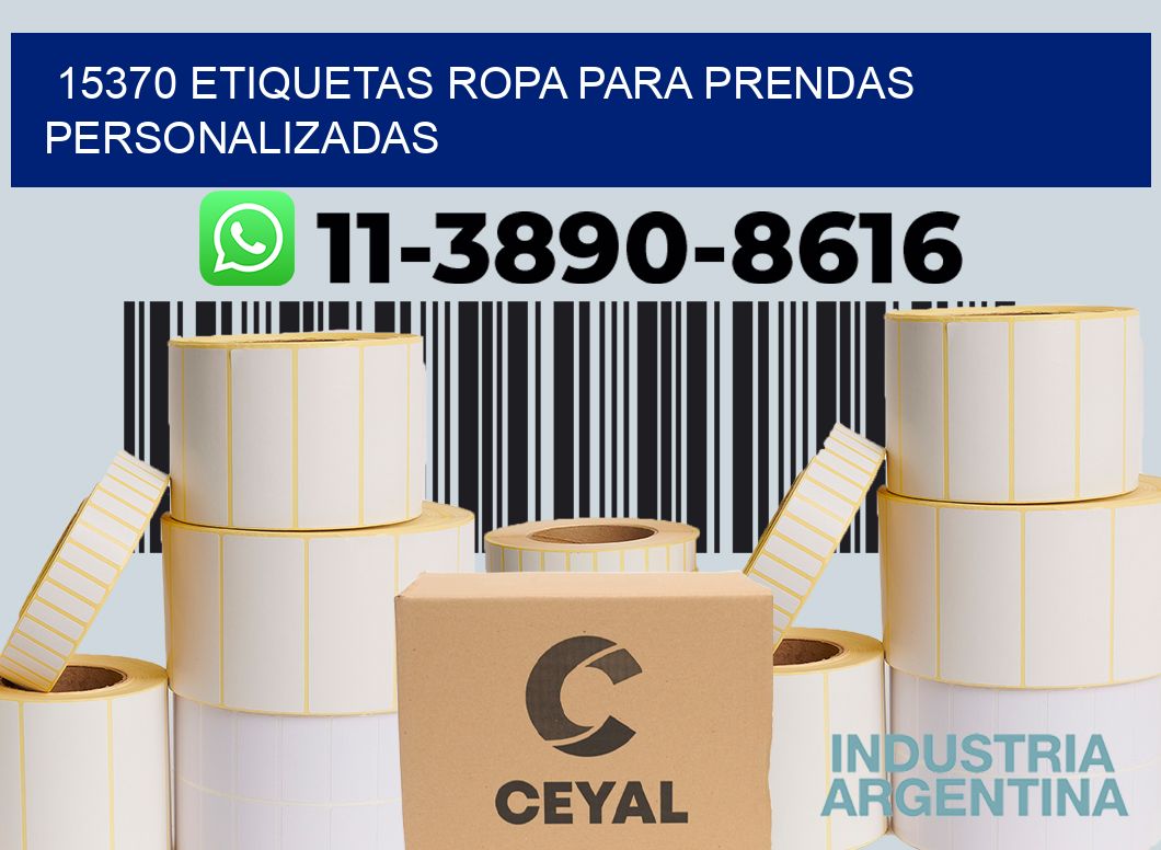 15370 Etiquetas ropa para prendas personalizadas