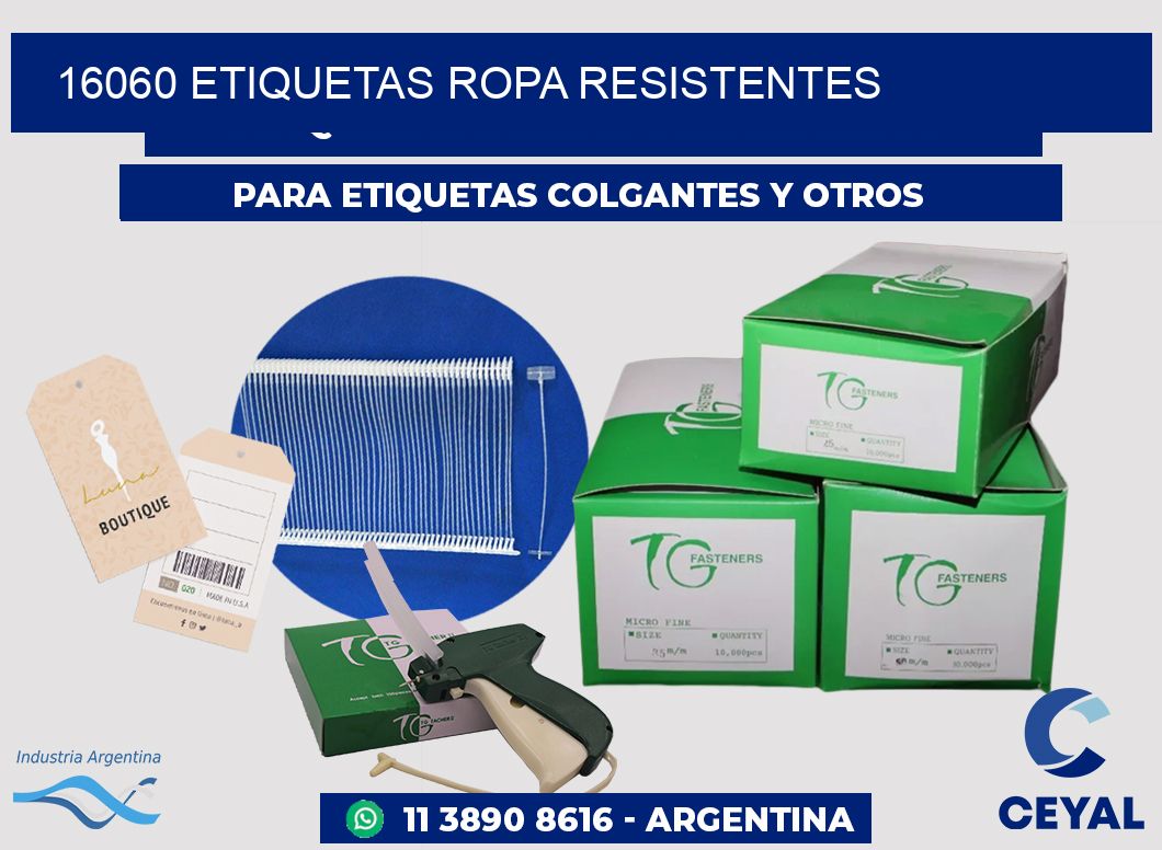 16060 Etiquetas ropa resistentes