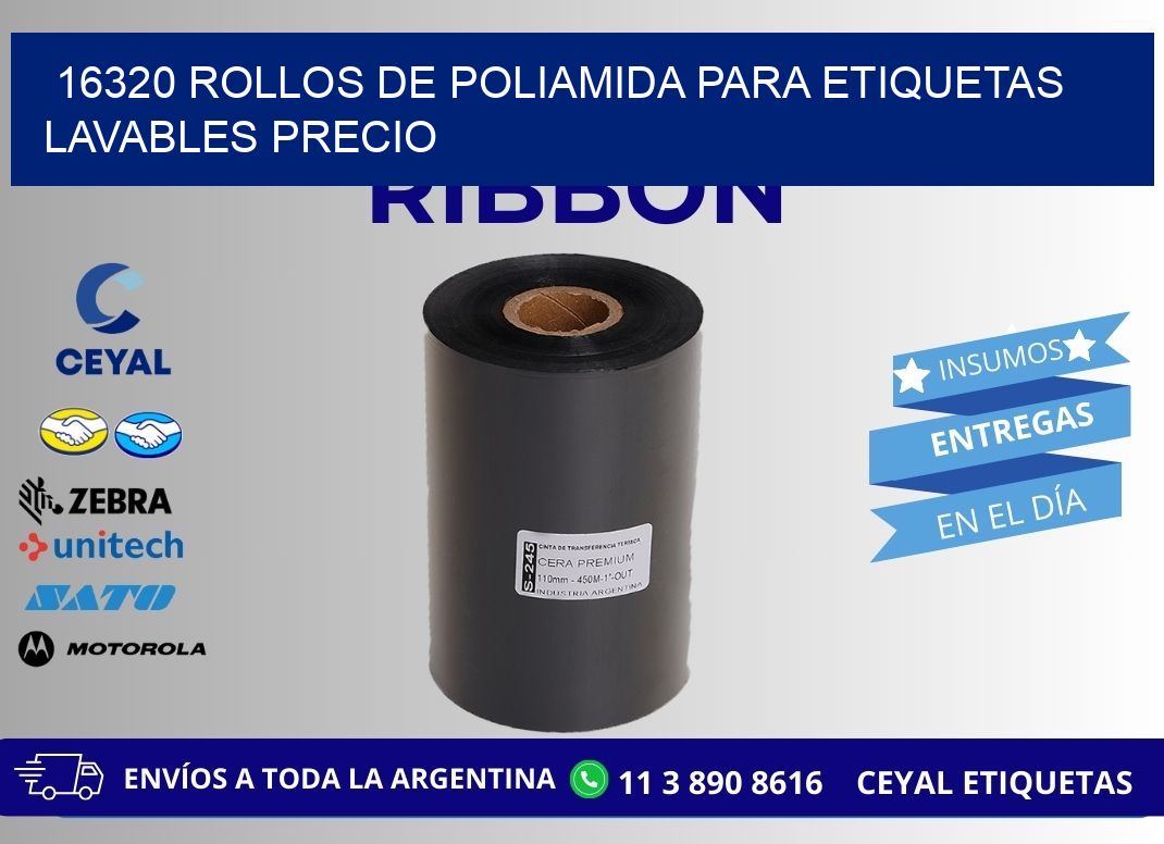16320 rollos de poliamida para etiquetas lavables precio