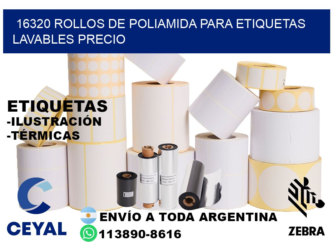 16320 rollos de poliamida para etiquetas lavables precio