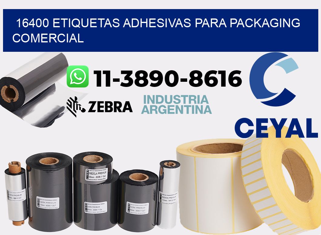 16400 Etiquetas adhesivas para packaging comercial