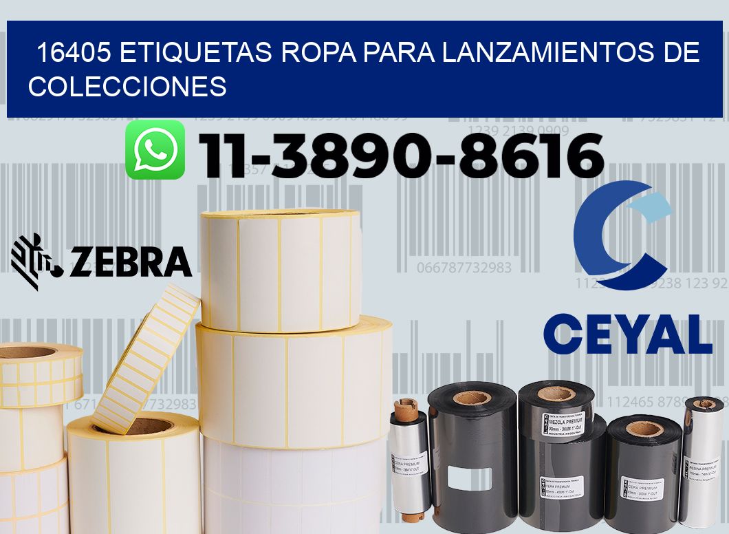 16405 Etiquetas ropa para lanzamientos de colecciones