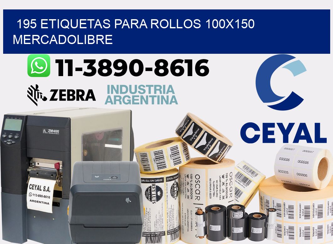 195 etiquetas para rollos 100x150 mercadolibre