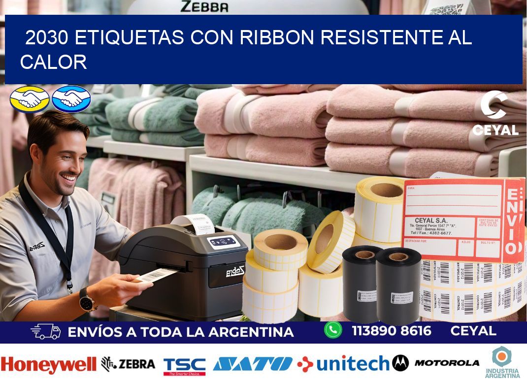 2030 etiquetas con ribbon resistente al calor