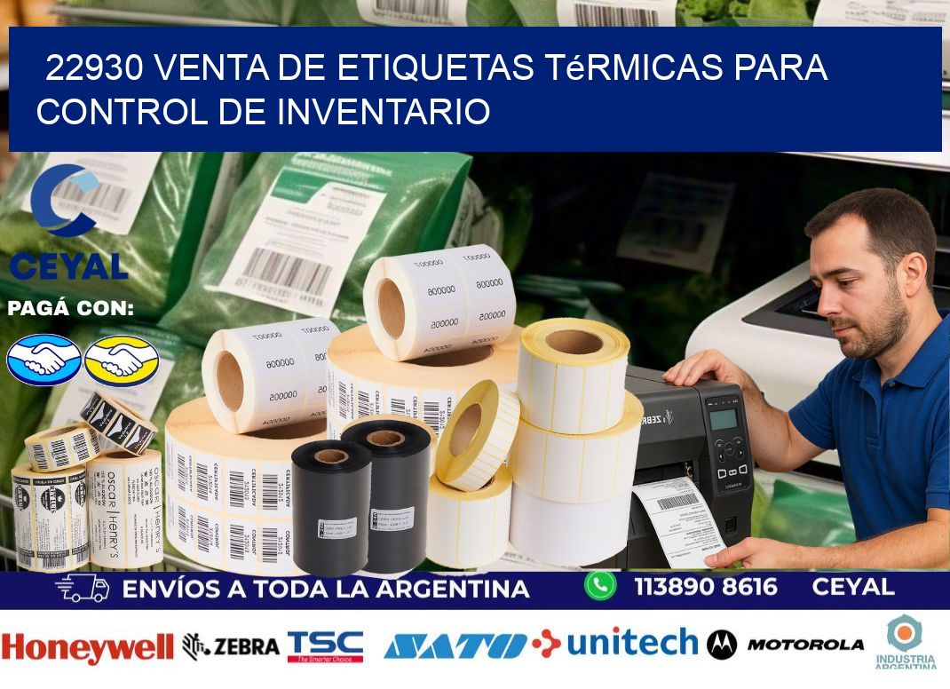 22930 venta de etiquetas térmicas para control de inventario