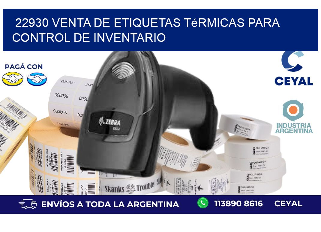 22930 venta de etiquetas térmicas para control de inventario