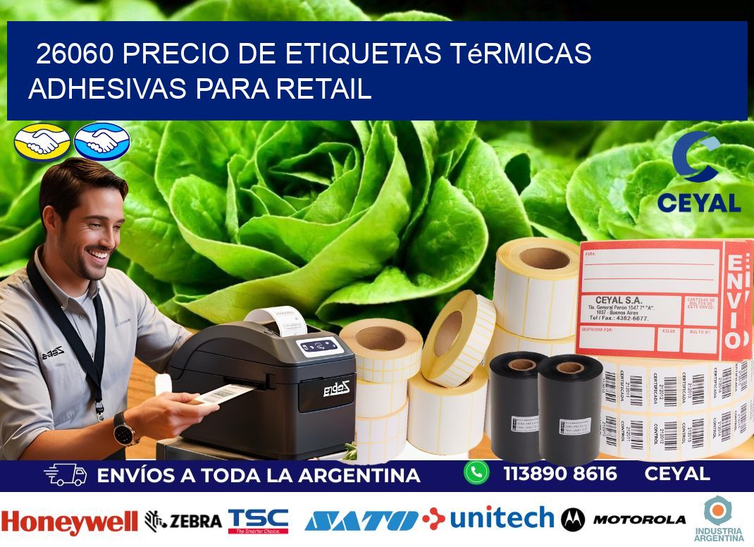26060 precio de etiquetas térmicas adhesivas para retail