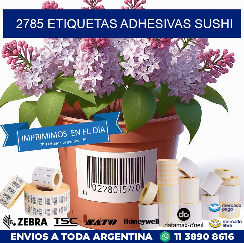 2785 etiquetas adhesivas sushi