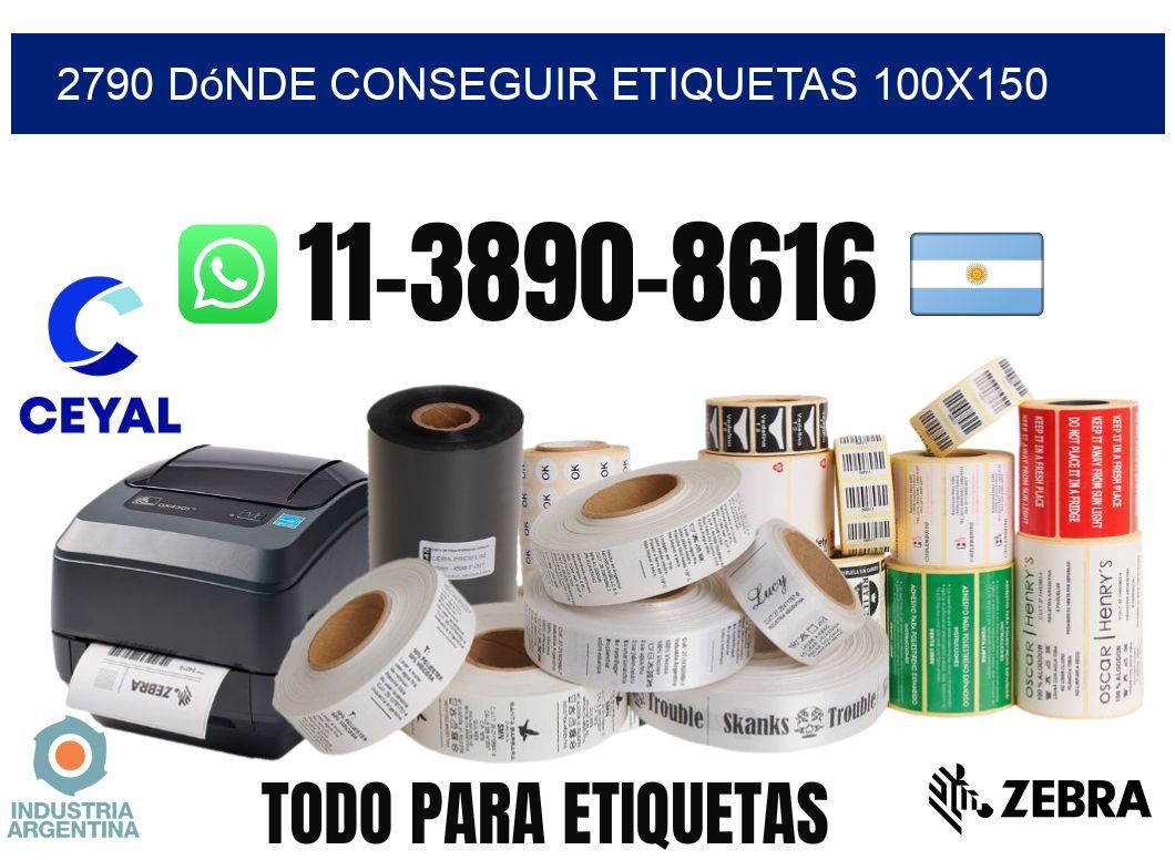 2790 dónde conseguir etiquetas 100x150