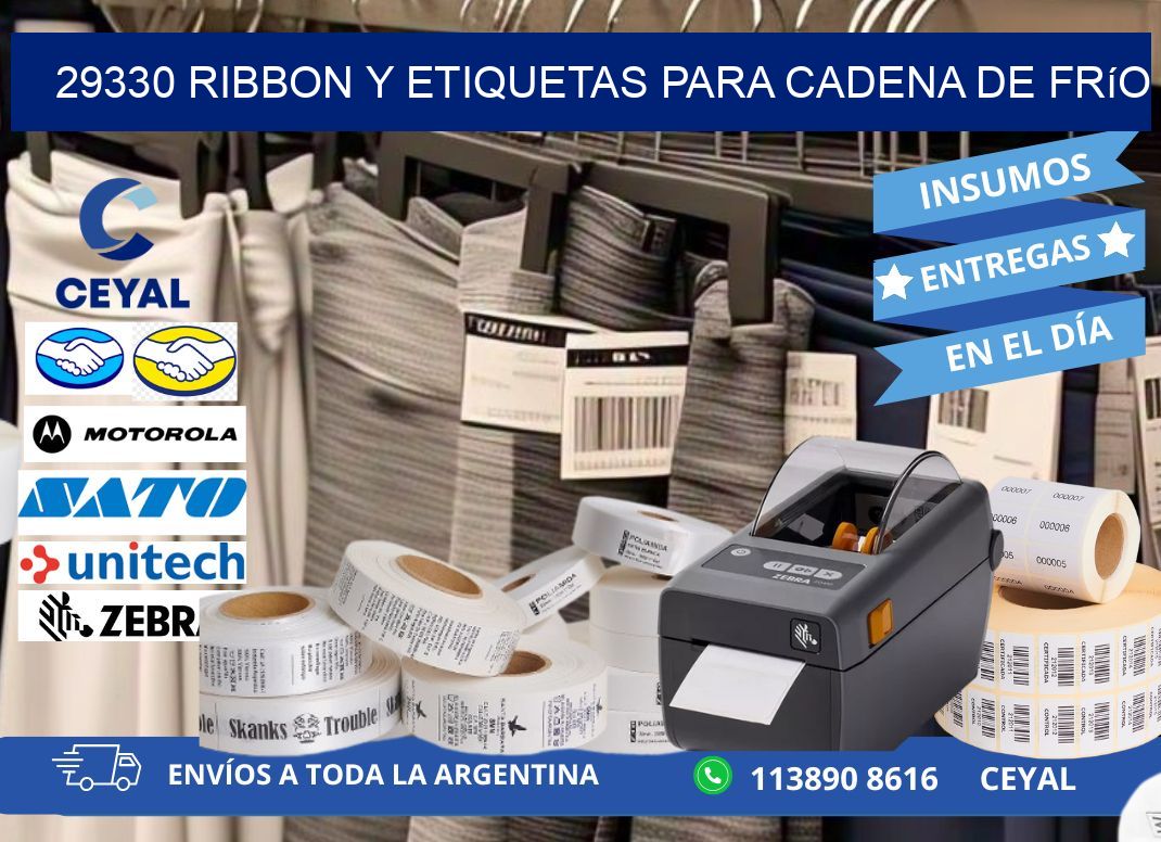 29330 ribbon y etiquetas para cadena de frío