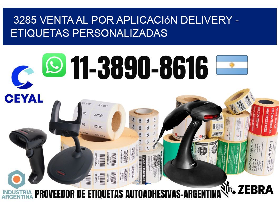 3285 Venta al Por Aplicación delivery - Etiquetas Personalizadas