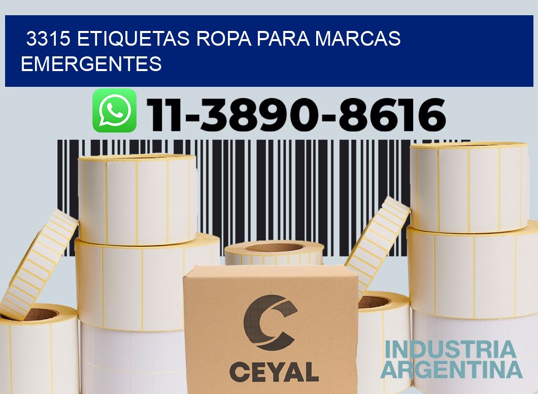 3315 Etiquetas ropa para marcas emergentes
