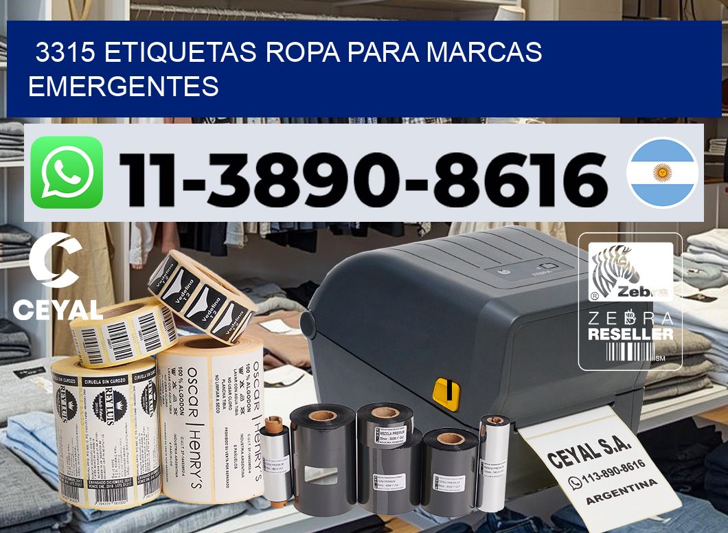3315 Etiquetas ropa para marcas emergentes
