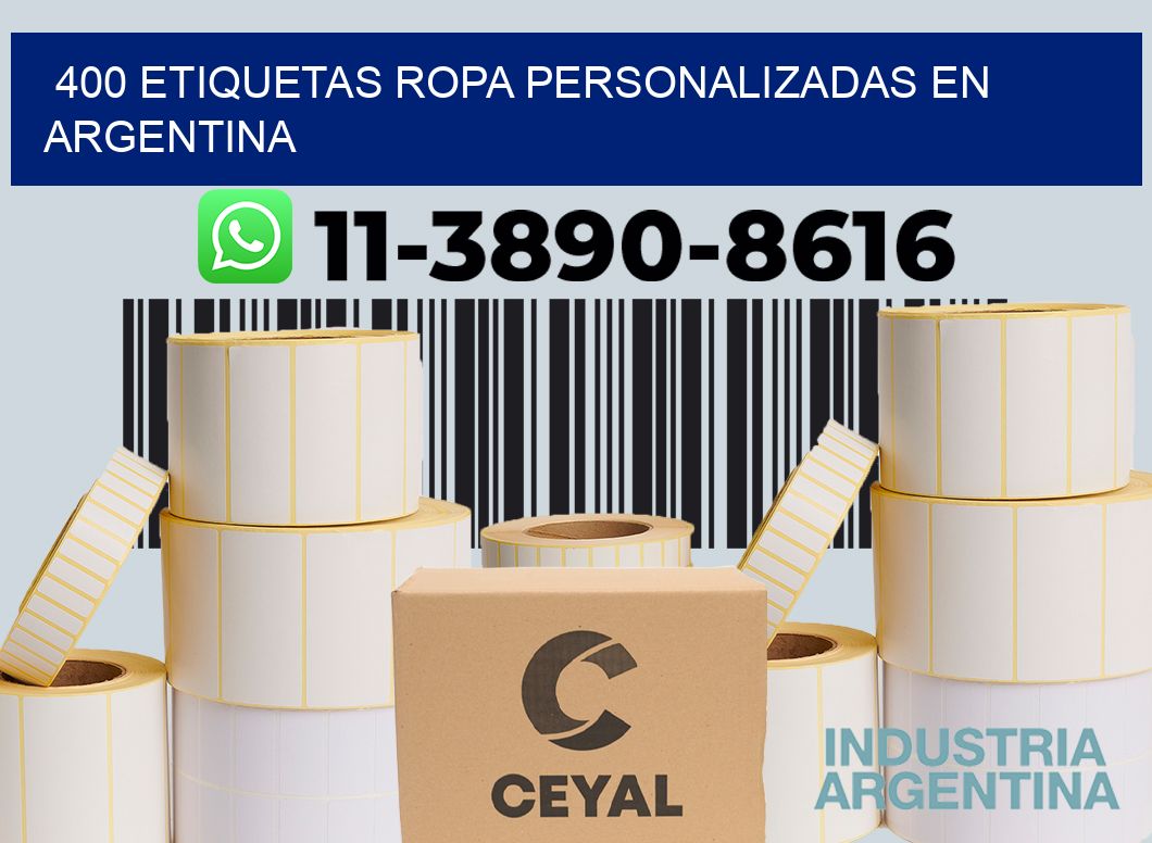 400 Etiquetas ropa personalizadas en Argentina
