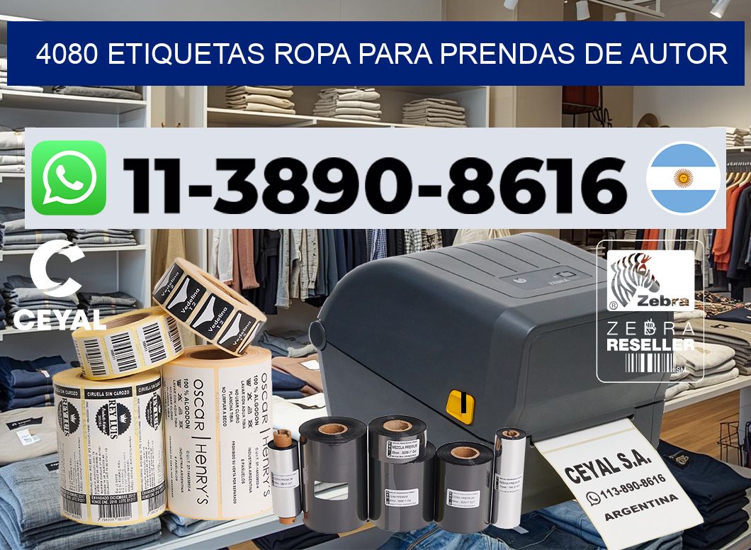4080 Etiquetas ropa para prendas de autor