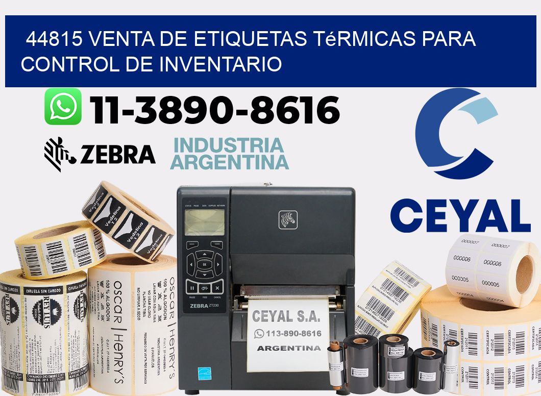 44815 venta de etiquetas térmicas para control de inventario