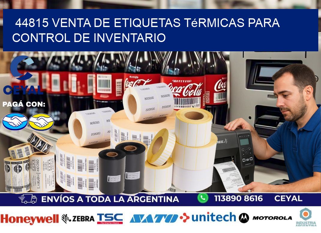 44815 venta de etiquetas térmicas para control de inventario