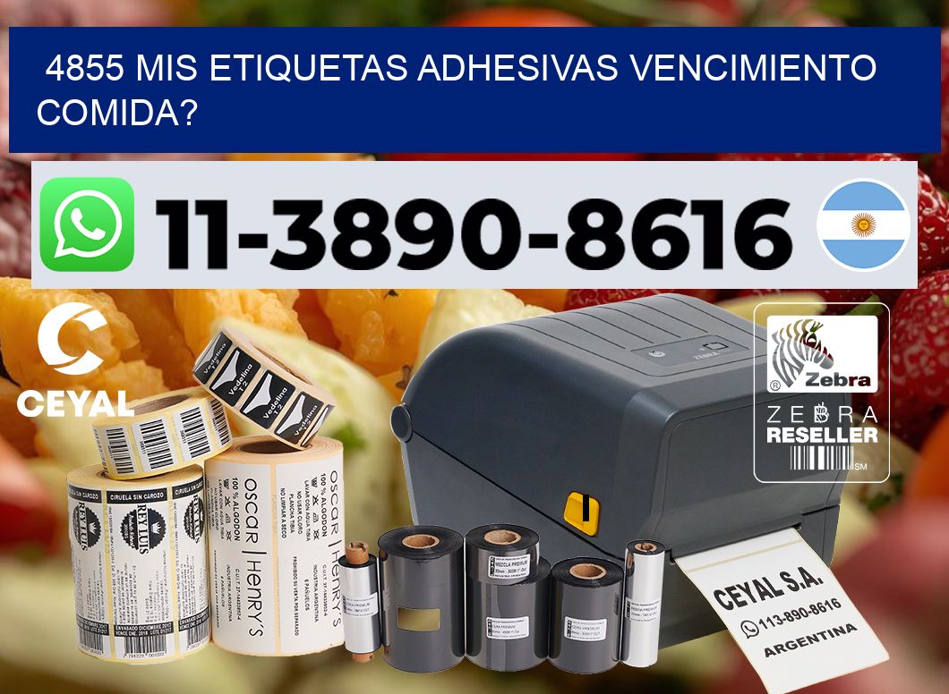 4855 mis etiquetas adhesivas vencimiento comida?
