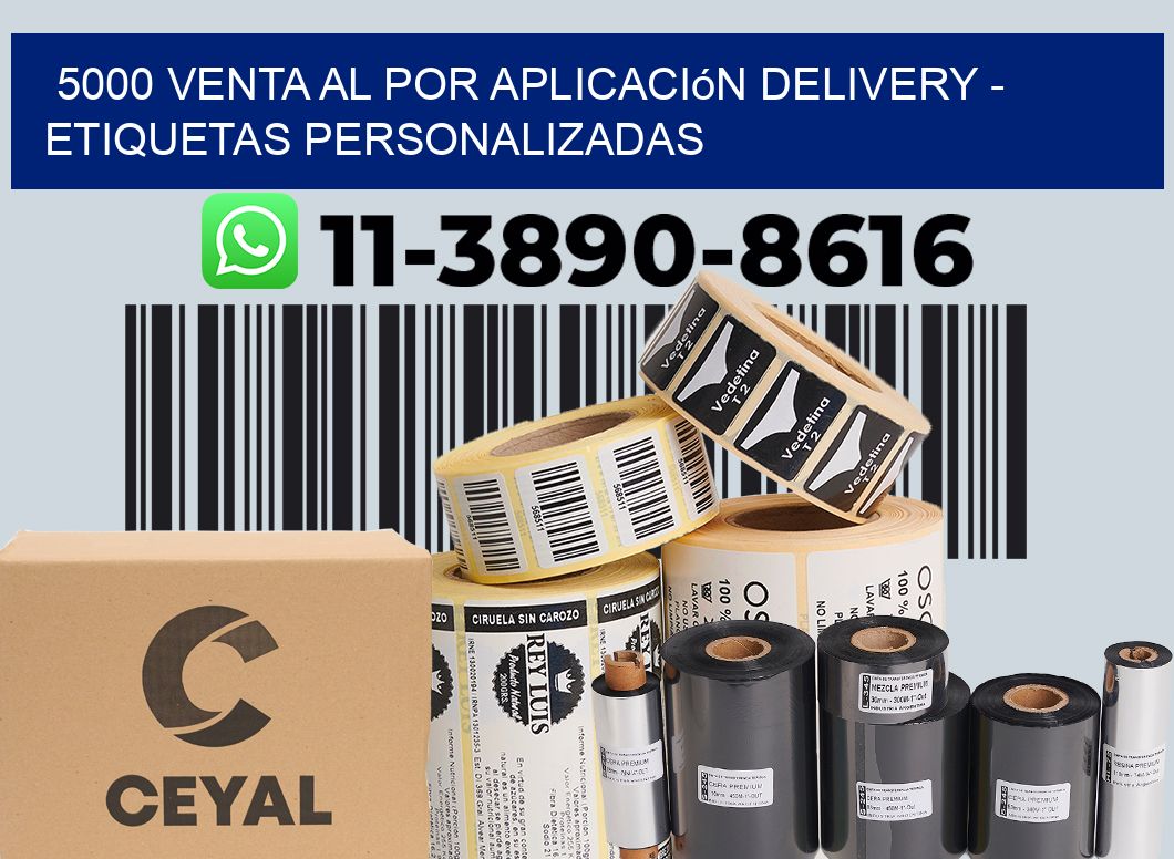 5000 Venta al Por Aplicación delivery - Etiquetas Personalizadas