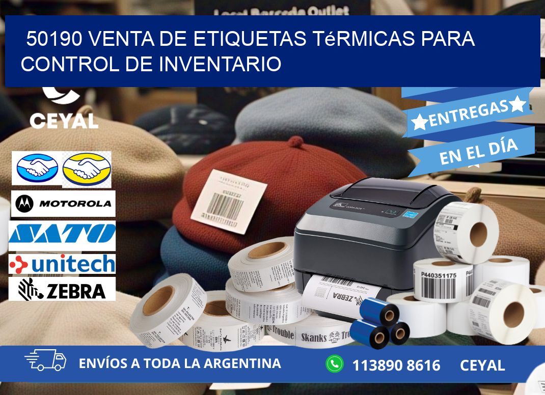 50190 venta de etiquetas térmicas para control de inventario