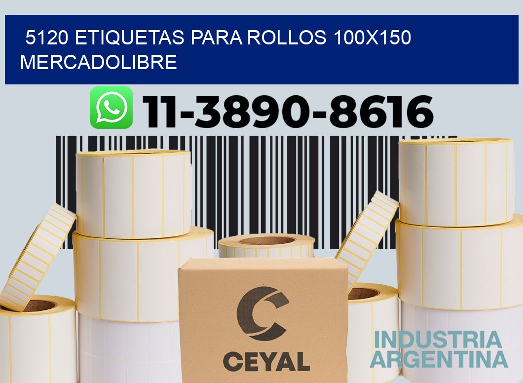 5120 etiquetas para rollos 100x150 mercadolibre