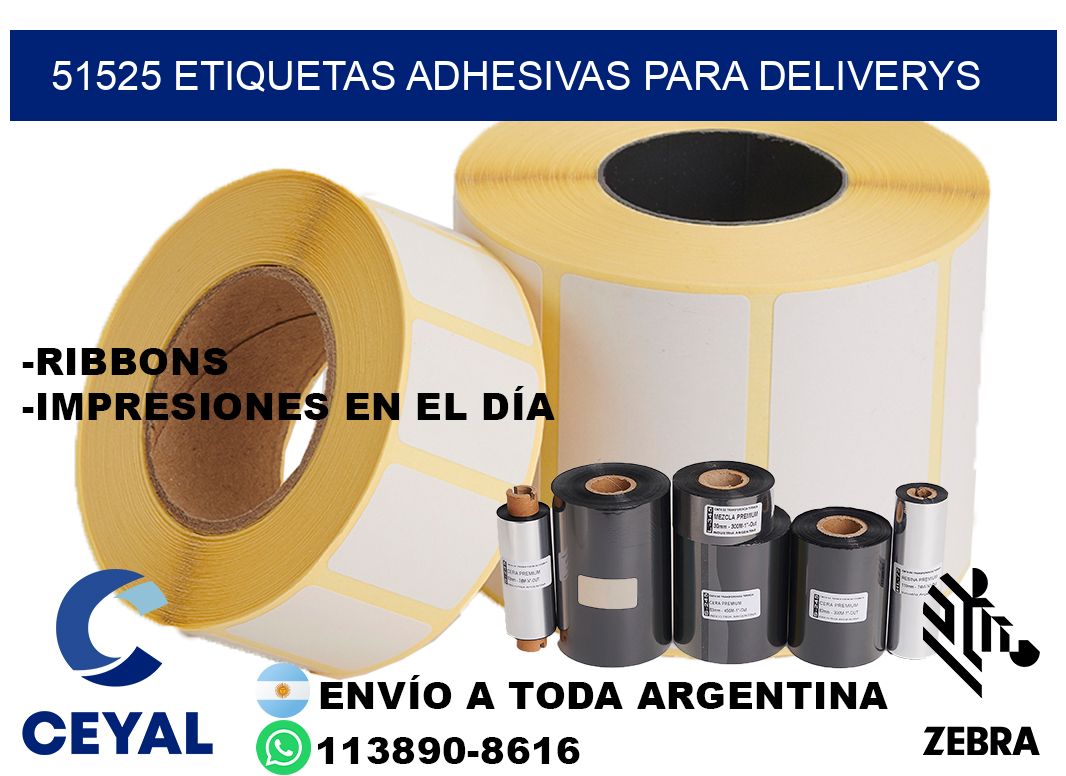 51525 etiquetas adhesivas para deliverys