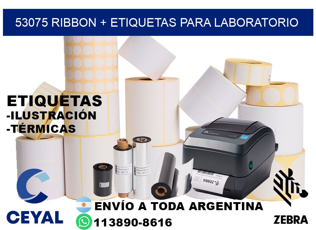 53075 ribbon + etiquetas para laboratorio