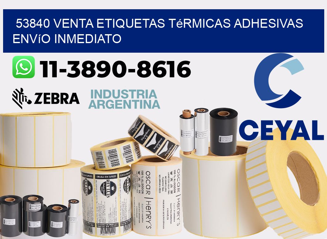 53840 venta etiquetas térmicas adhesivas envío inmediato