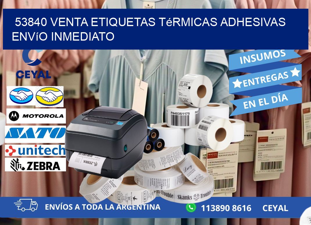 53840 venta etiquetas térmicas adhesivas envío inmediato