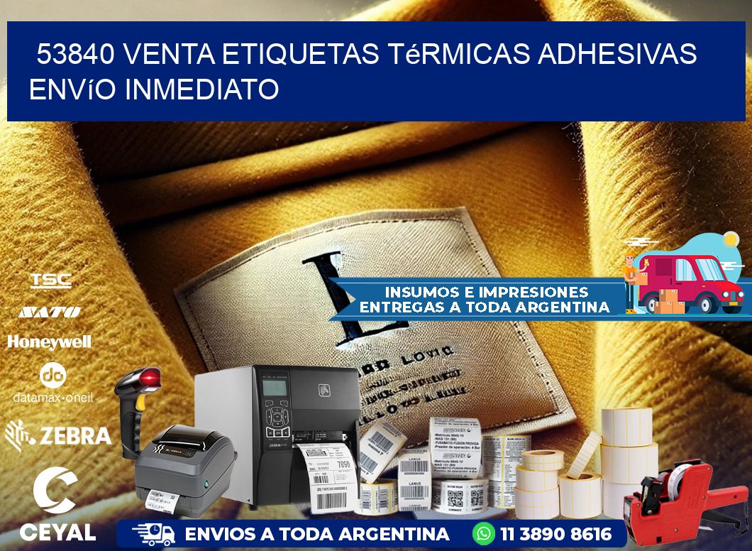 53840 venta etiquetas térmicas adhesivas envío inmediato