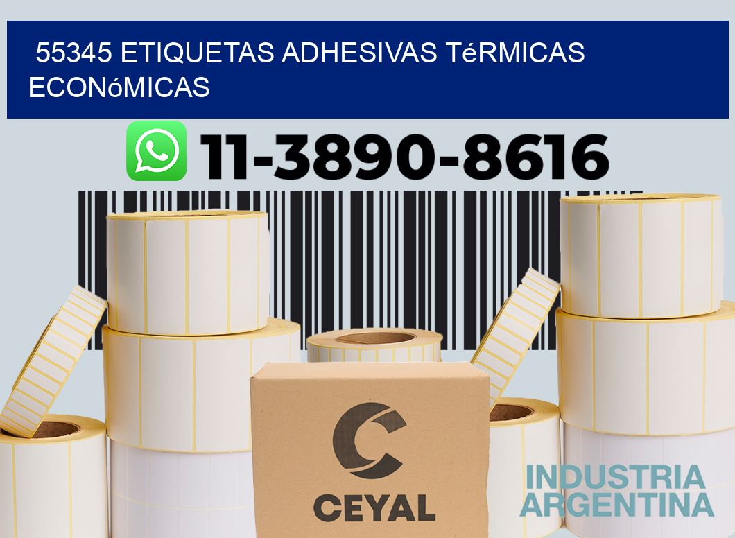 55345 etiquetas adhesivas térmicas económicas