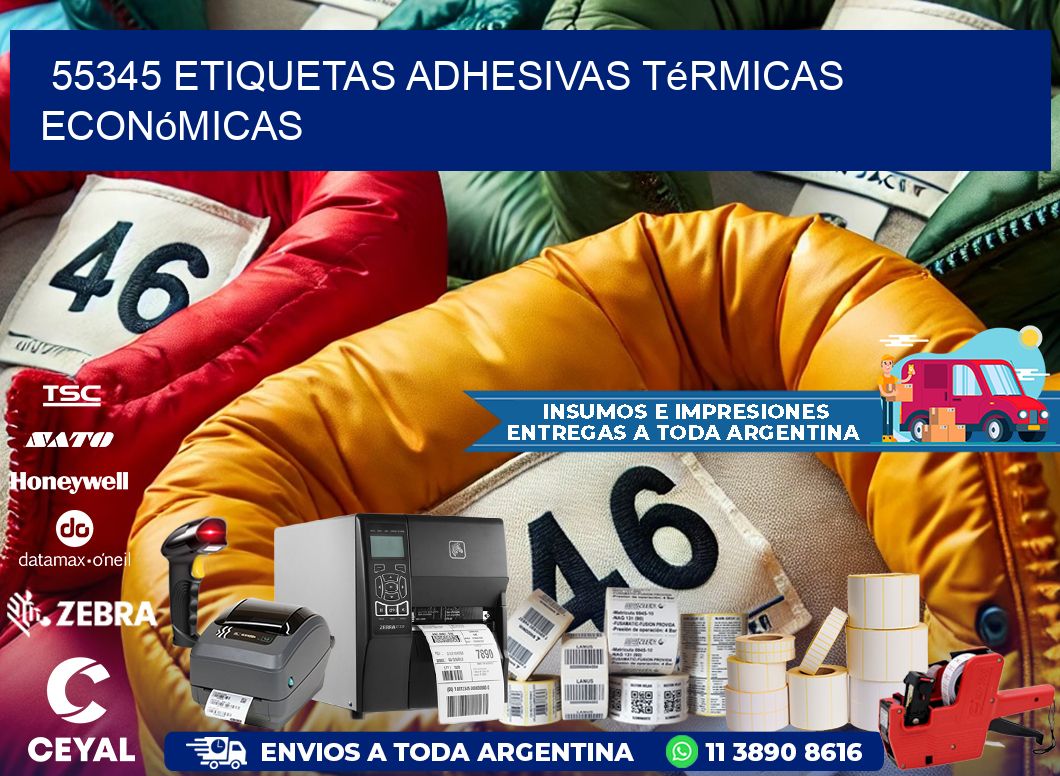 55345 etiquetas adhesivas térmicas económicas