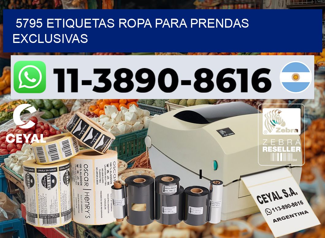 5795 Etiquetas ropa para prendas exclusivas