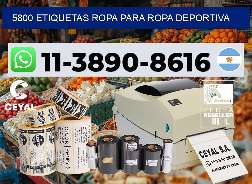 5800 Etiquetas ropa para ropa deportiva