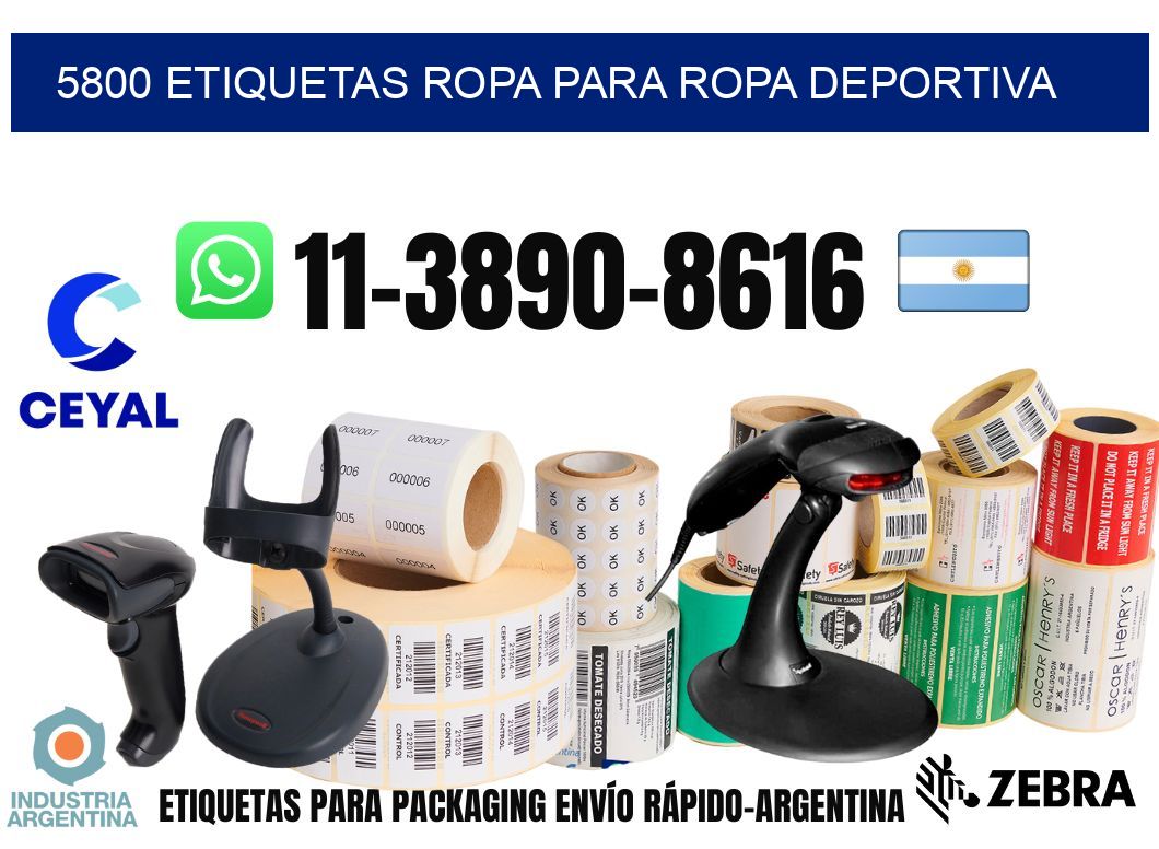 5800 Etiquetas ropa para ropa deportiva