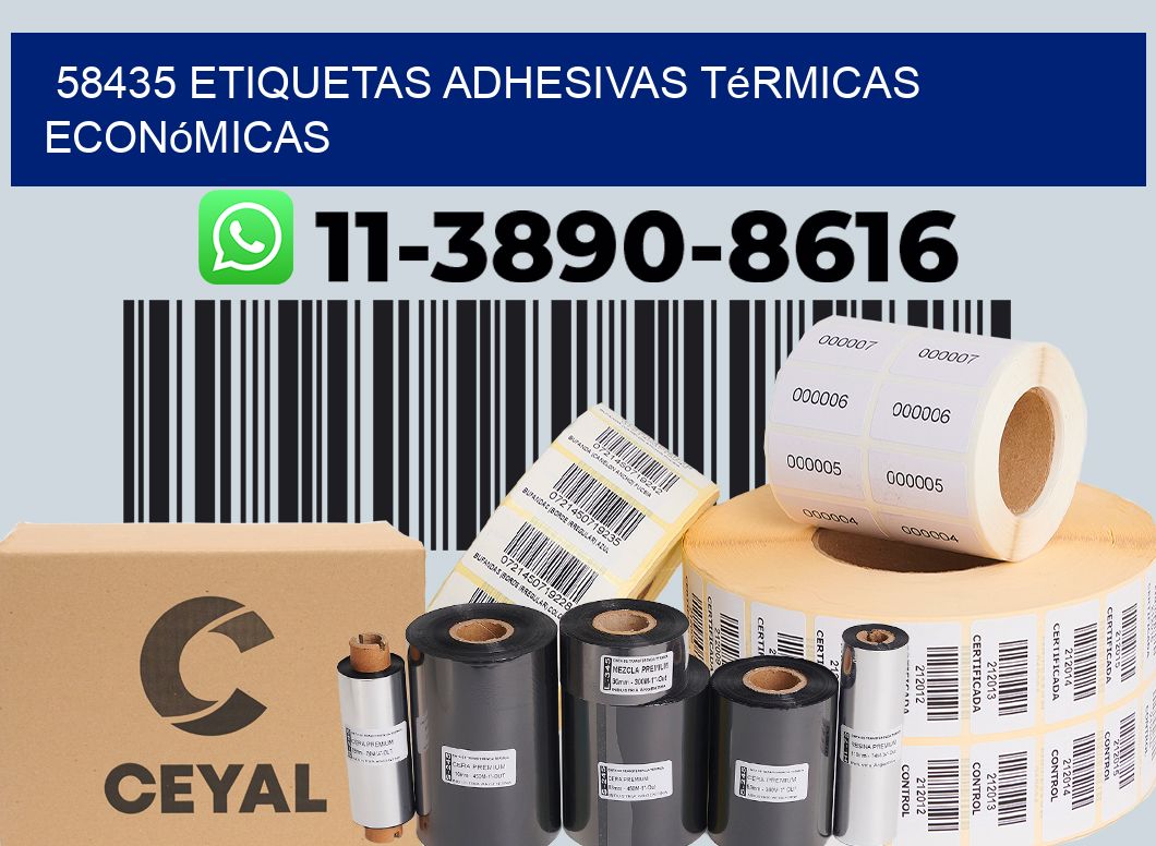 58435 etiquetas adhesivas térmicas económicas