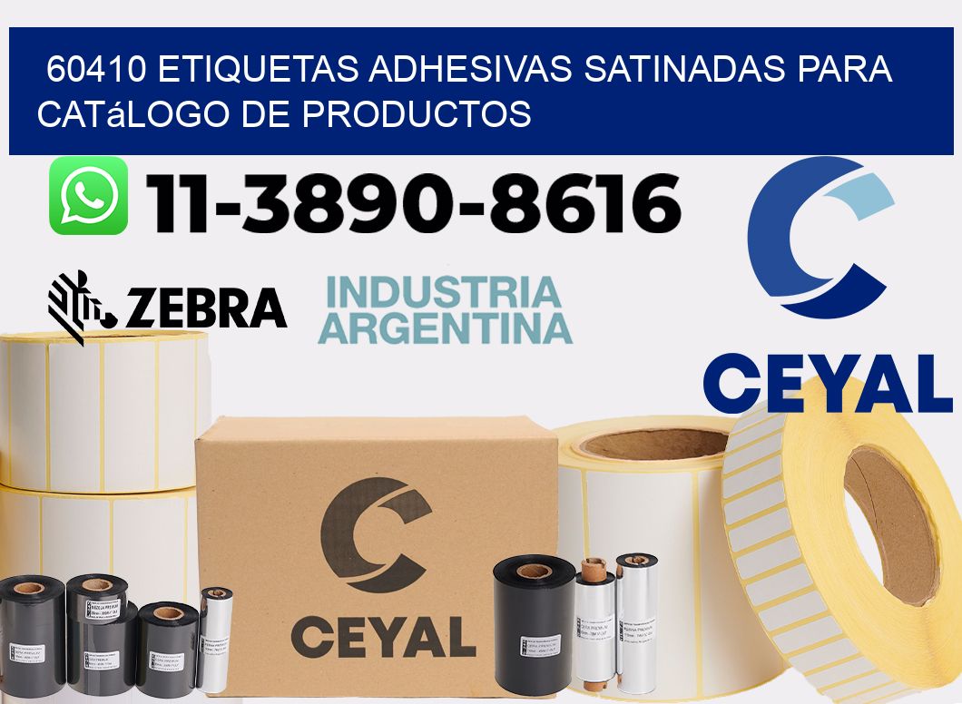 60410 etiquetas adhesivas satinadas para catálogo de productos