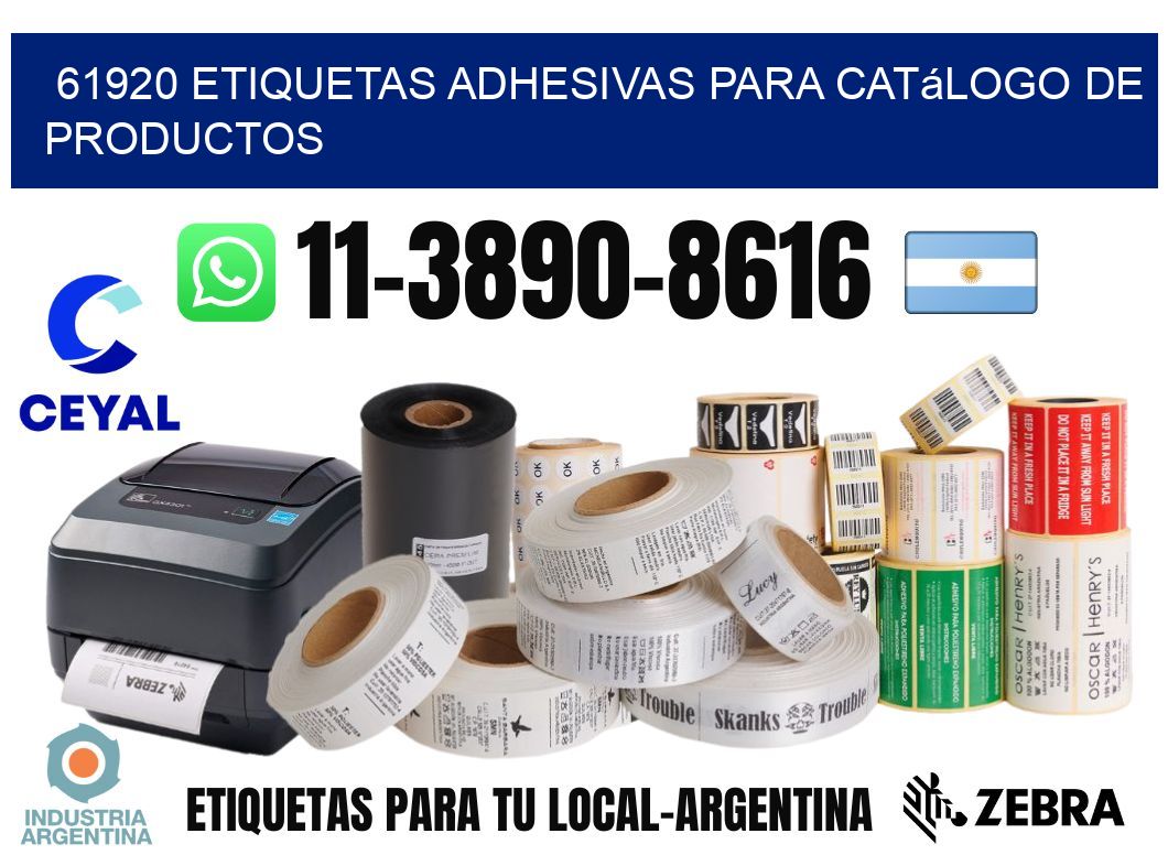 61920 etiquetas adhesivas para catálogo de productos