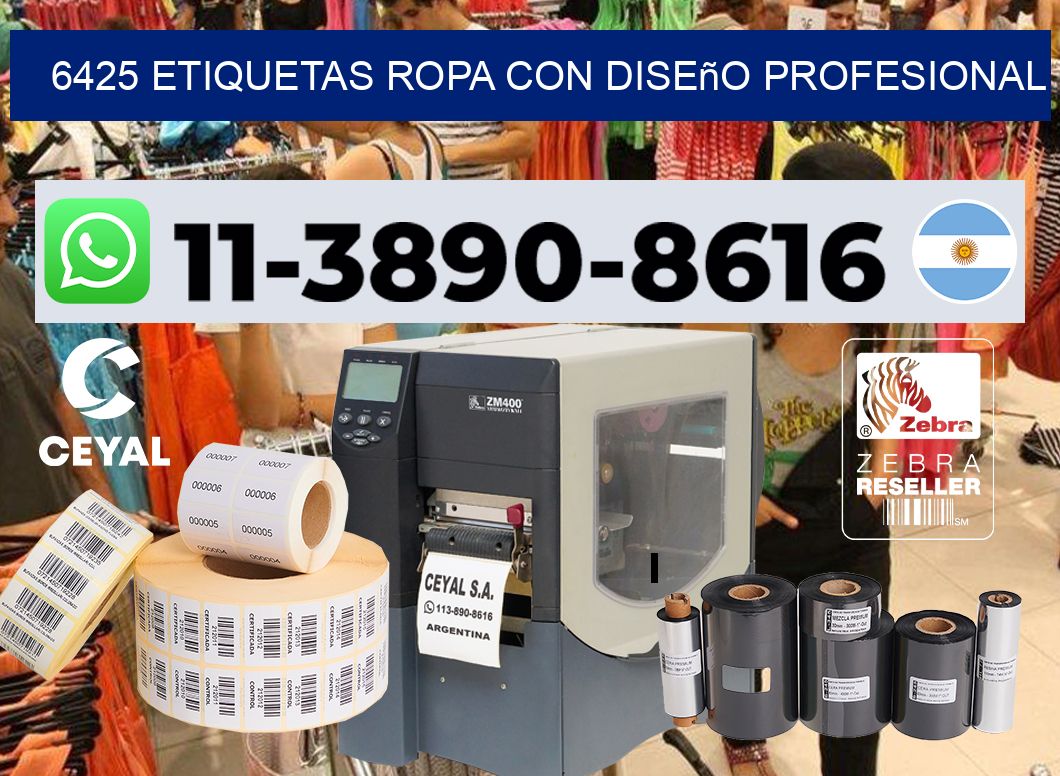 6425 Etiquetas ropa con diseño profesional