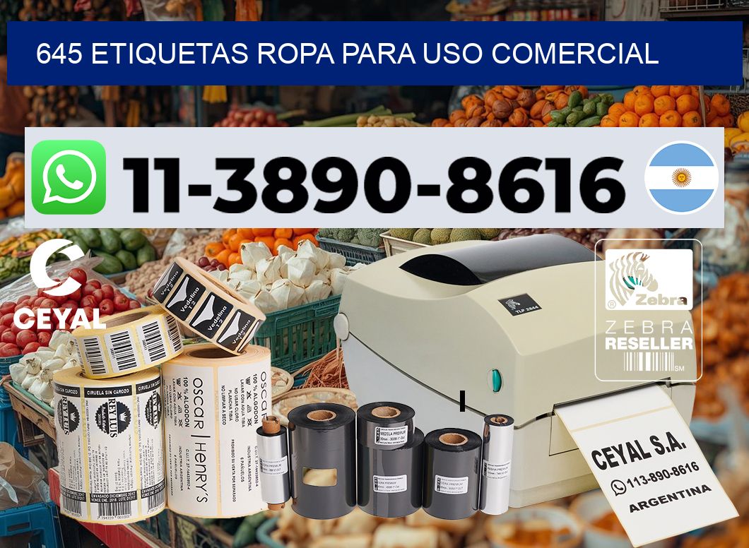 645 Etiquetas ropa para uso comercial