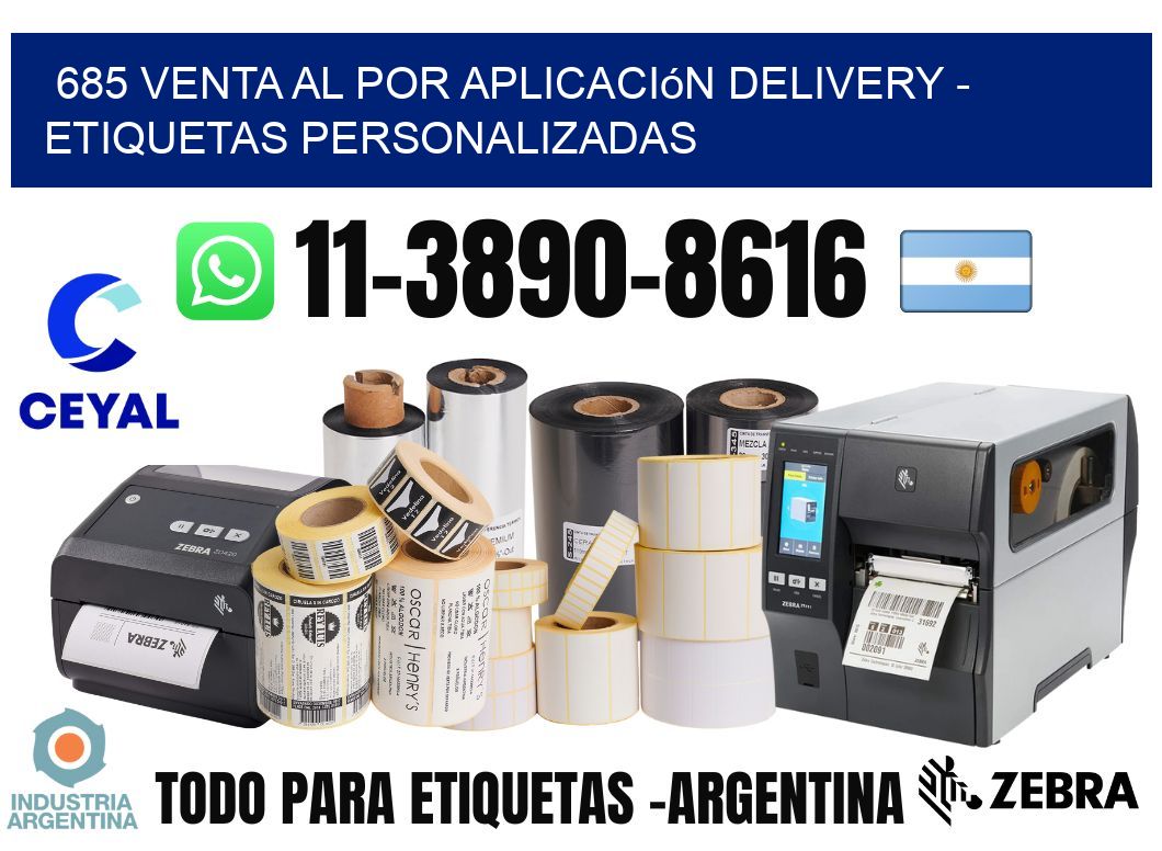 685 Venta al Por Aplicación delivery - Etiquetas Personalizadas