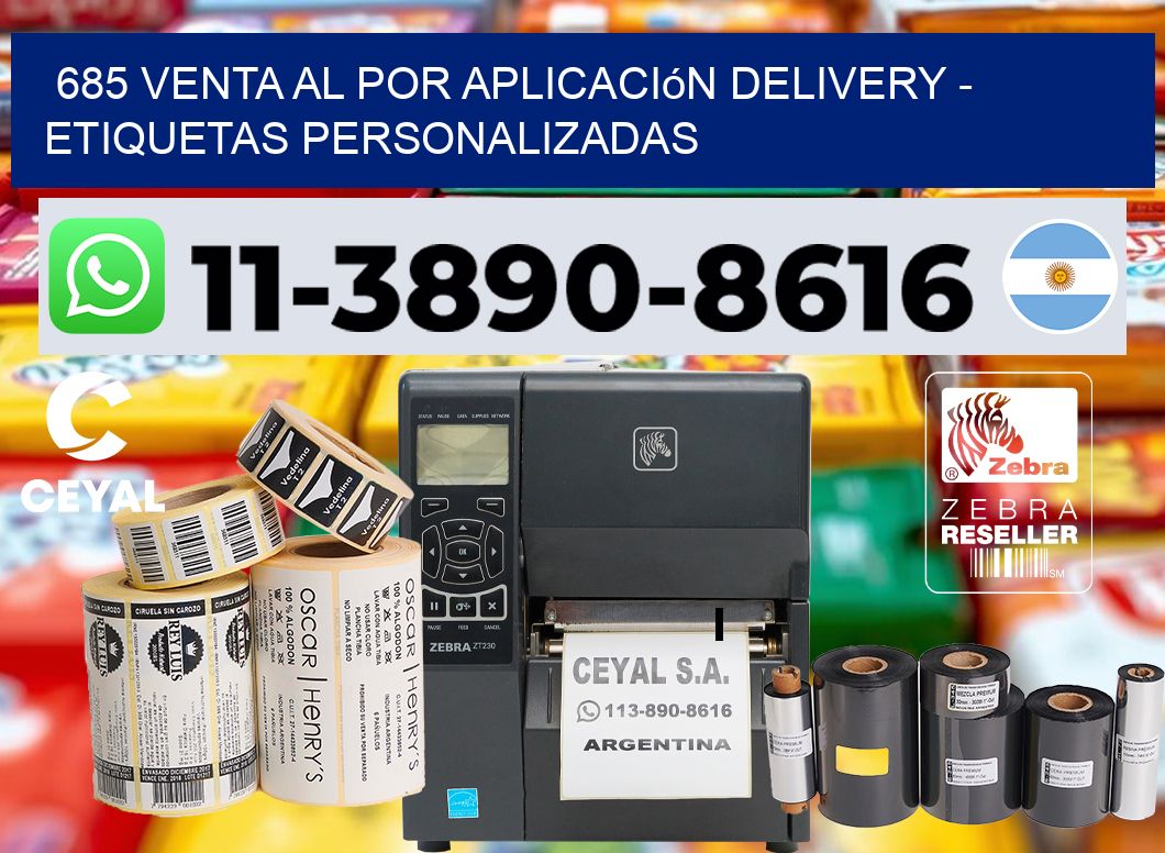 685 Venta al Por Aplicación delivery – Etiquetas Personalizadas