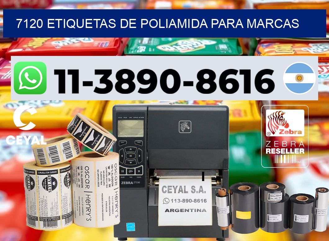 7120 Etiquetas de poliamida para marcas