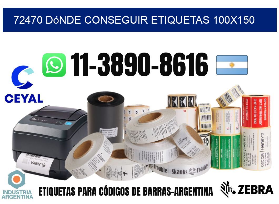 72470 dónde conseguir etiquetas 100×150