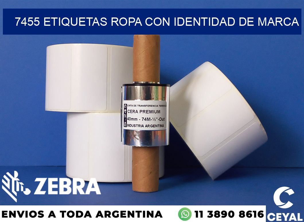 7455 Etiquetas ropa con identidad de marca