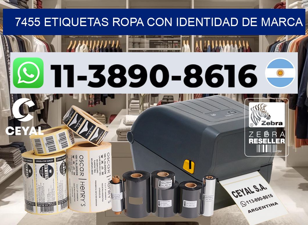 7455 Etiquetas ropa con identidad de marca