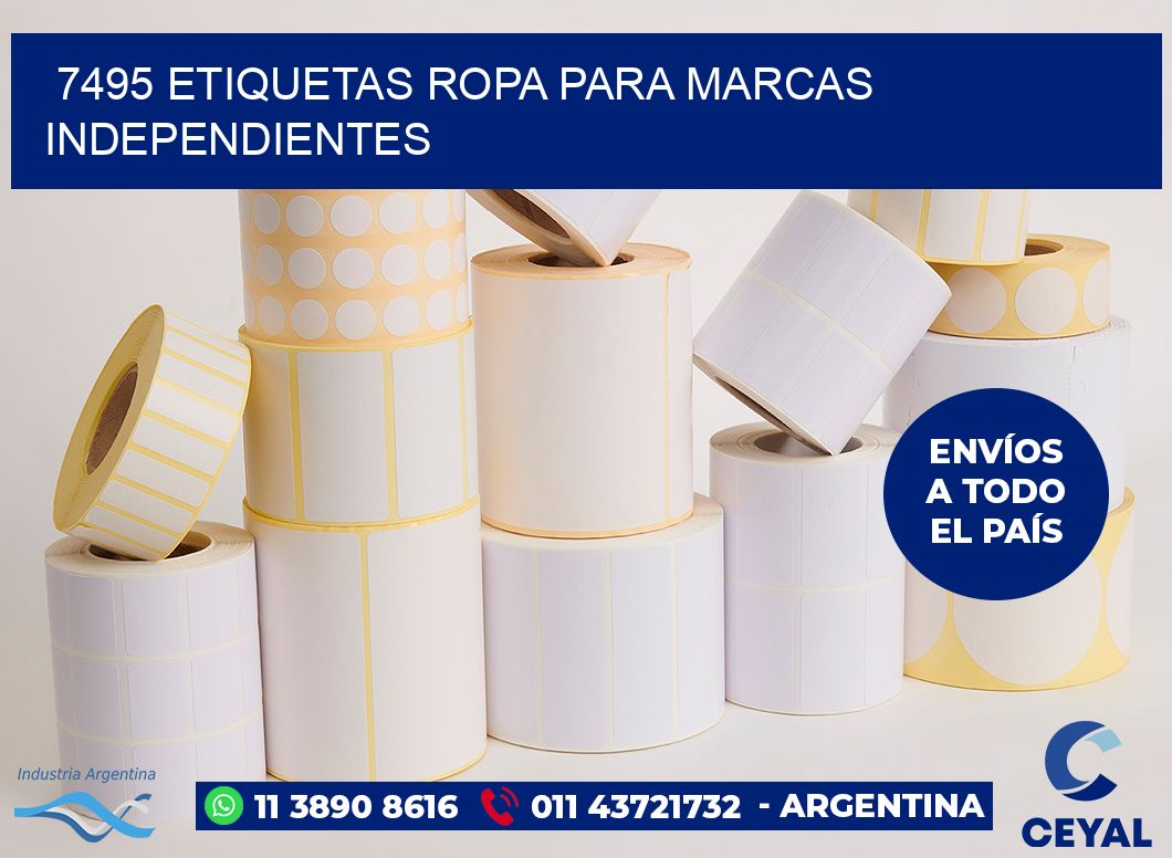 7495 Etiquetas ropa para marcas independientes