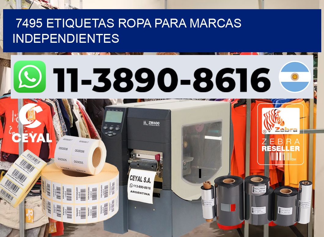 7495 Etiquetas ropa para marcas independientes