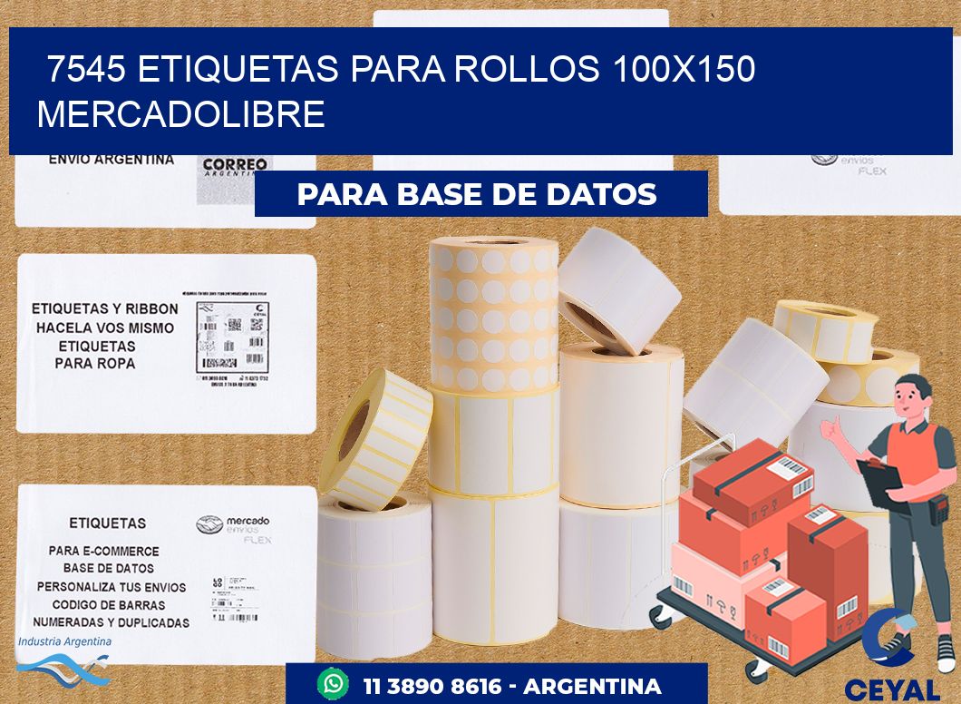 7545 etiquetas para rollos 100x150 mercadolibre