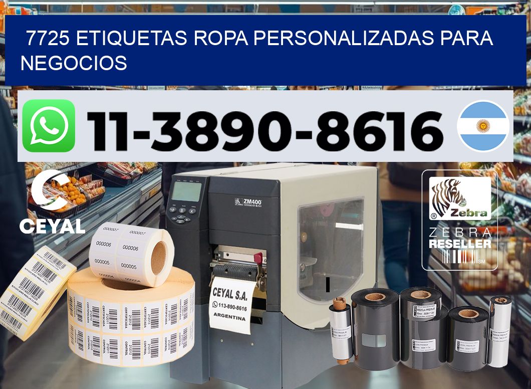 7725 Etiquetas ropa personalizadas para negocios